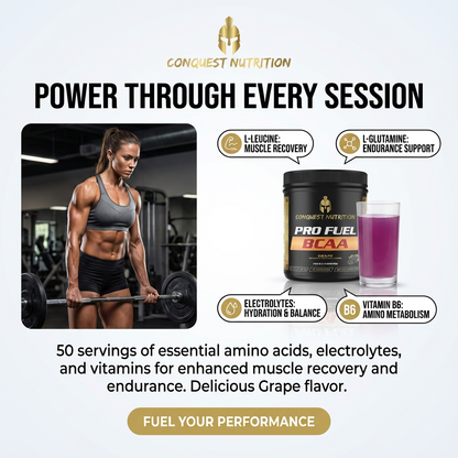 Pro Fuel BCAA Grape Flavor - 50 Servings of Essential Amino Acids