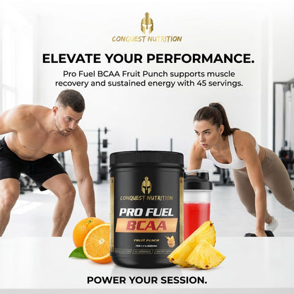 Pro Fuel BCAA Fruit Punch Flavor - 45 Servings for Optimal Performance