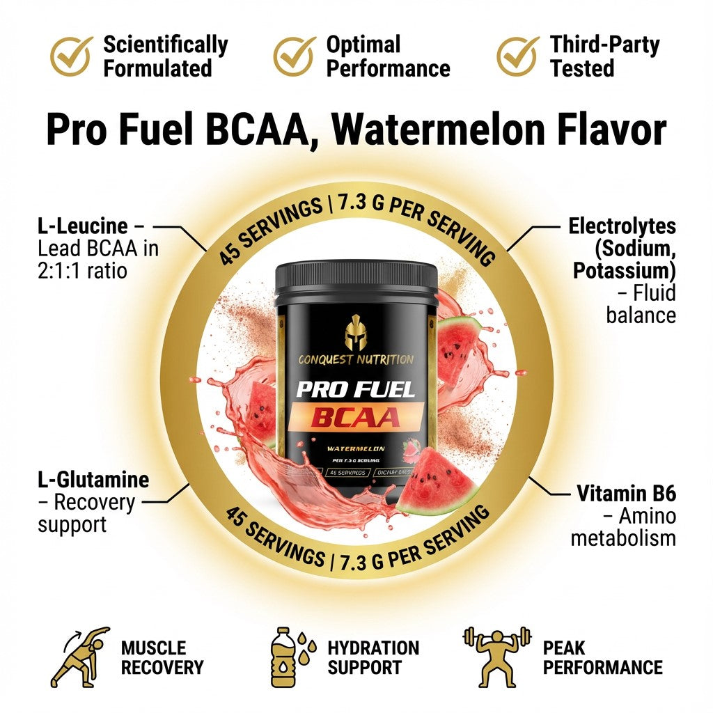 Pro Fuel BCAA Watermelon Flavor - 45 Servings for Optimal Performance