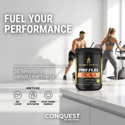 Pro Fuel BCAA Lemon Lime Flavor - 50 Servings of Delicious Energy Boost