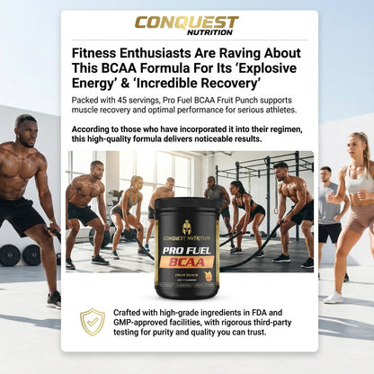 Pro Fuel BCAA Fruit Punch Flavor - 45 Servings for Optimal Performance
