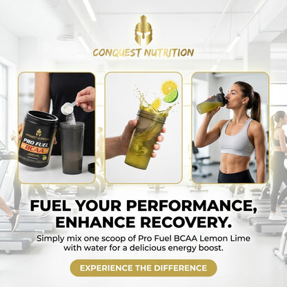 Pro Fuel BCAA Lemon Lime Flavor - 50 Servings of Delicious Energy Boost