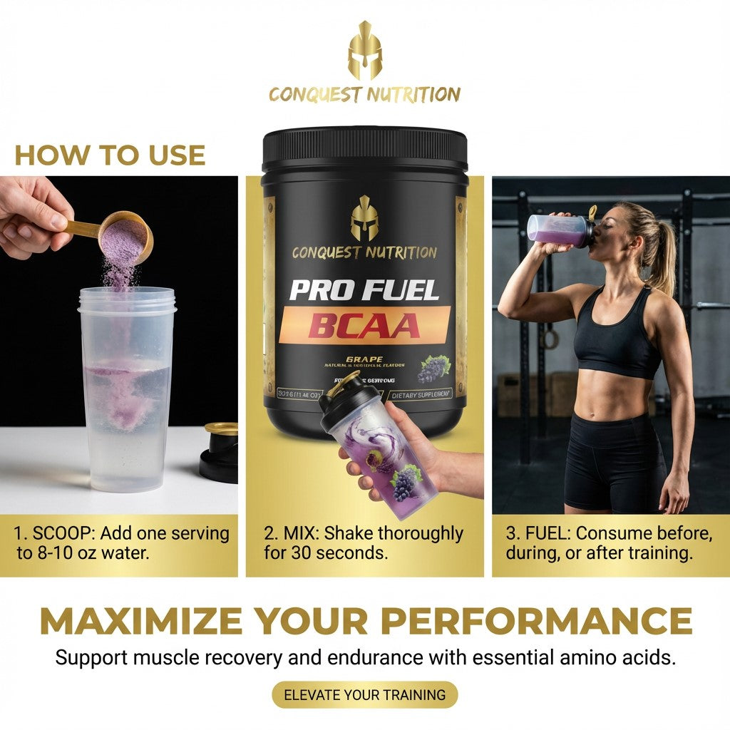 Pro Fuel BCAA Grape Flavor - 50 Servings of Essential Amino Acids