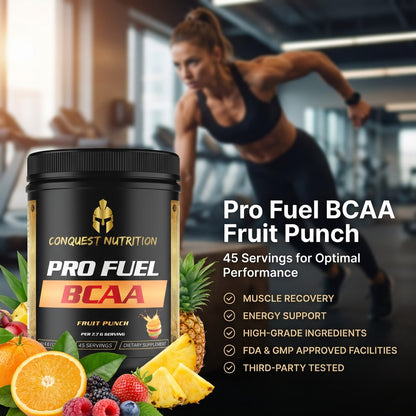 Pro Fuel BCAA Fruit Punch Flavor - 45 Servings for Optimal Performance