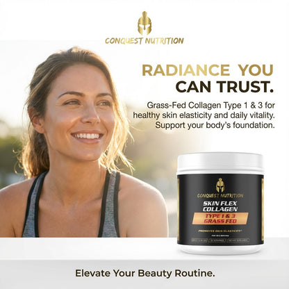 Skin Flex Collagen Type 1 & 3 - Grass Fed, 35 Servings for Healthy Skin