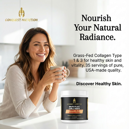 Skin Flex Collagen Type 1 & 3 - Grass Fed, 35 Servings for Healthy Skin