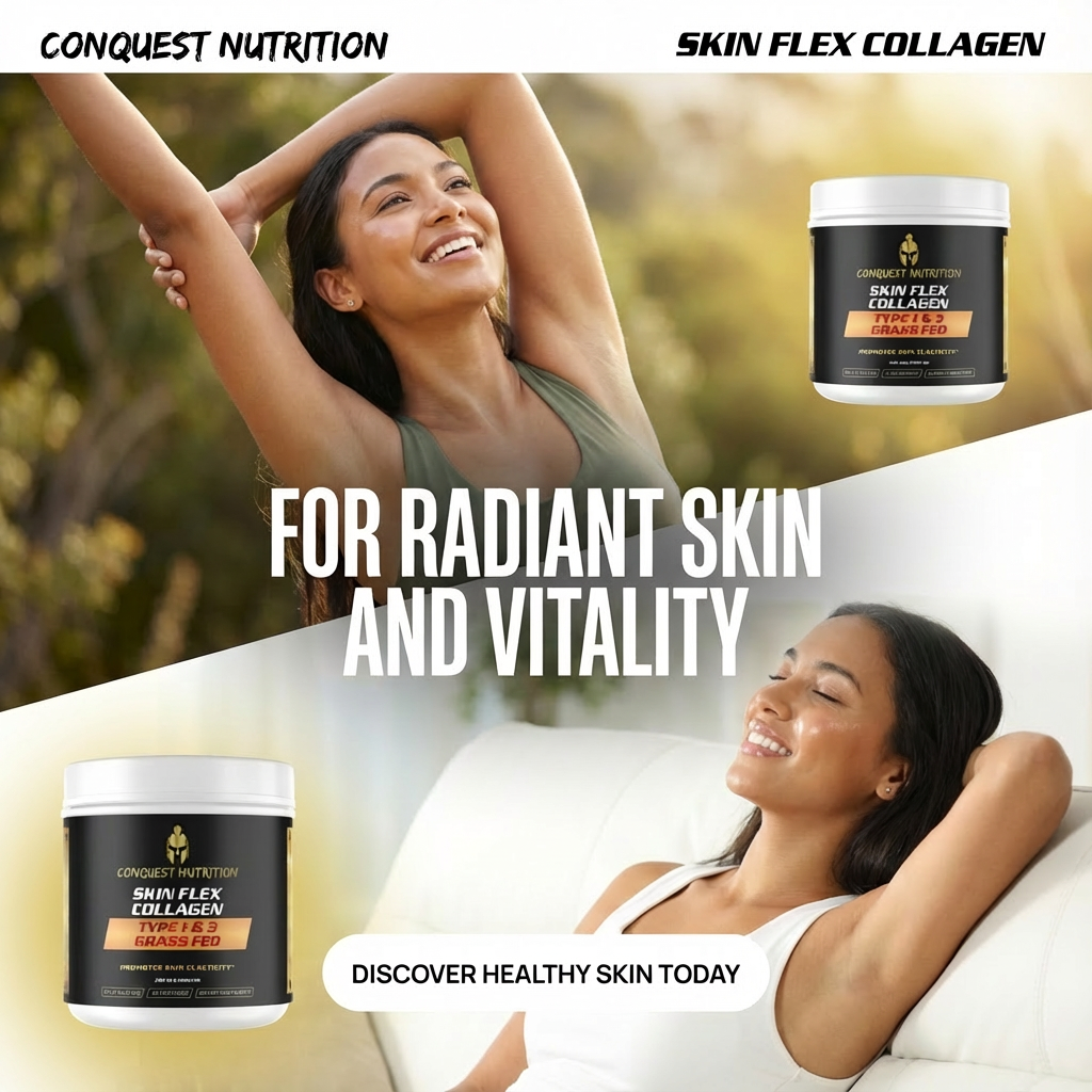 Skin Flex Collagen Type 1 & 3 - Grass Fed, 35 Servings for Healthy Skin