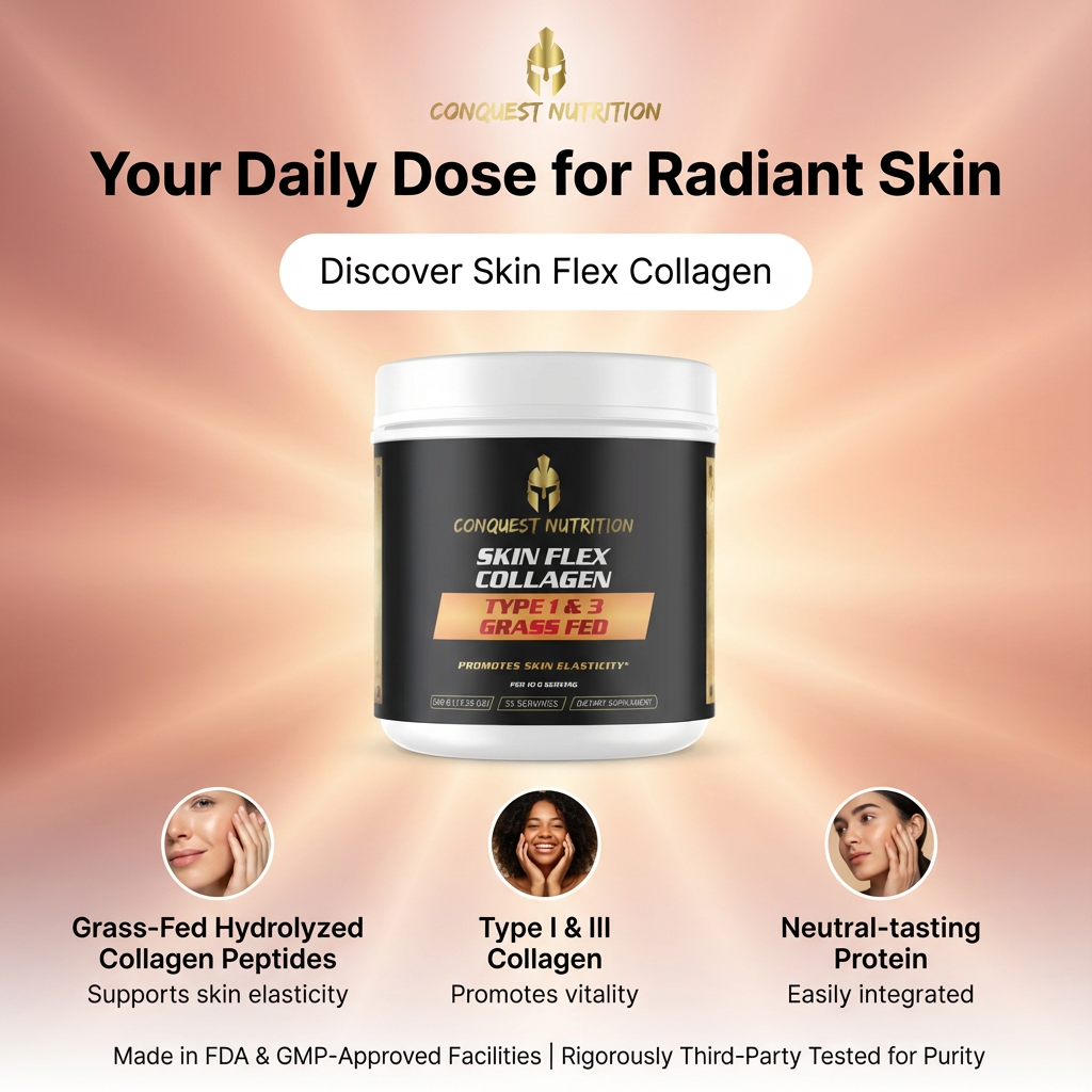 Skin Flex Collagen Type 1 & 3 - Grass Fed, 35 Servings for Healthy Skin