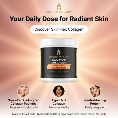 Skin Flex Collagen Type 1 & 3 - Grass Fed, 35 Servings for Healthy Skin