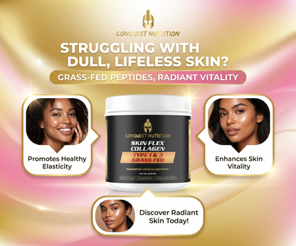 Skin Flex Collagen Type 1 & 3 - Grass Fed, 35 Servings for Healthy Skin