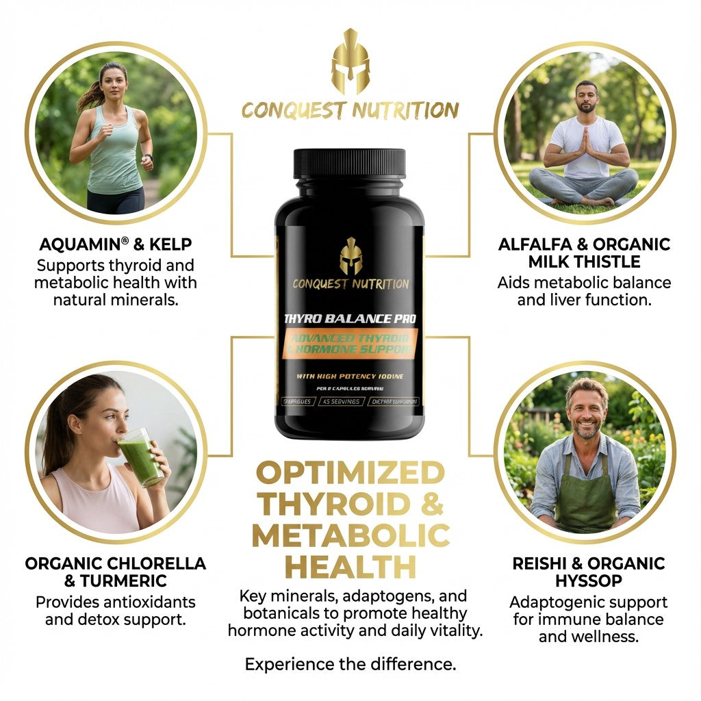 Thyro Balance Pro Advanced Thyroid Hormone Support - 90 Veggie Capsules for Optimal Wellness