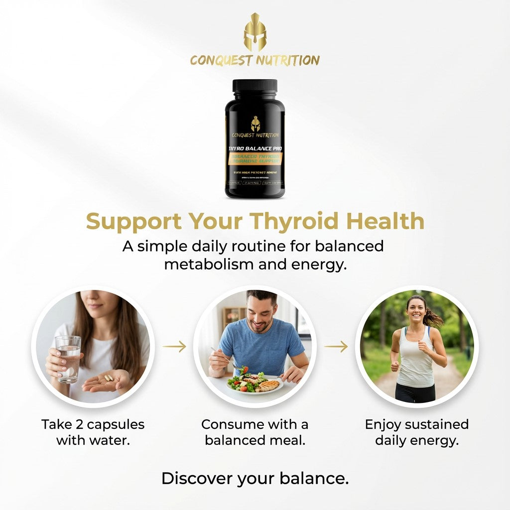 Thyro Balance Pro Advanced Thyroid Hormone Support - 90 Veggie Capsules for Optimal Wellness