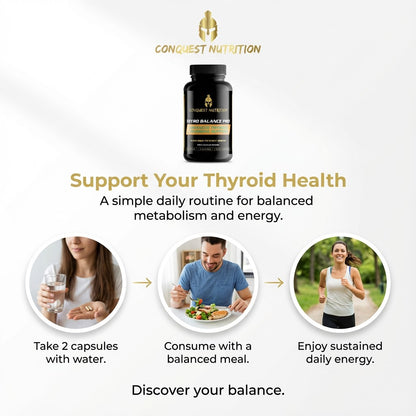 Thyro Balance Pro Advanced Thyroid Hormone Support - 90 Veggie Capsules for Optimal Wellness