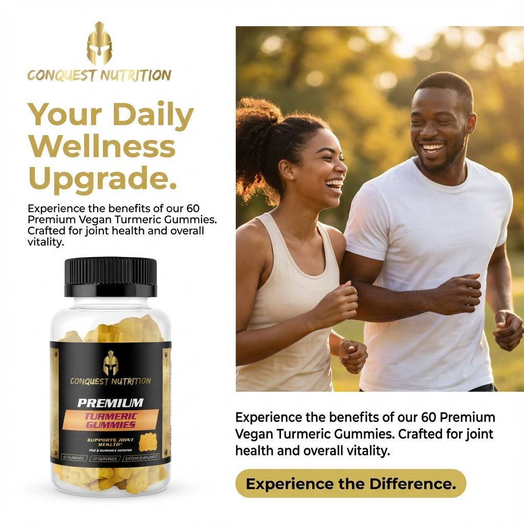 Premium Turmeric Gummies - 60 Vegan Friendly Gummies for Enhanced Wellness