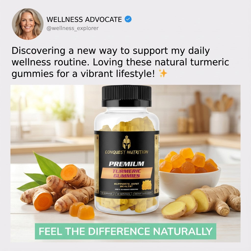 Premium Turmeric Gummies - 60 Vegan Friendly Gummies for Enhanced Wellness