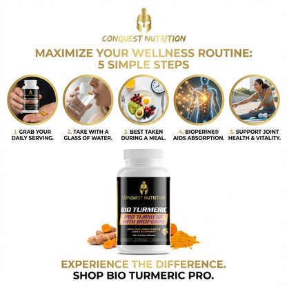 Bio Turmeric Pro with BioPerine - 60 Veggie Capsules for Enhanced Absorption