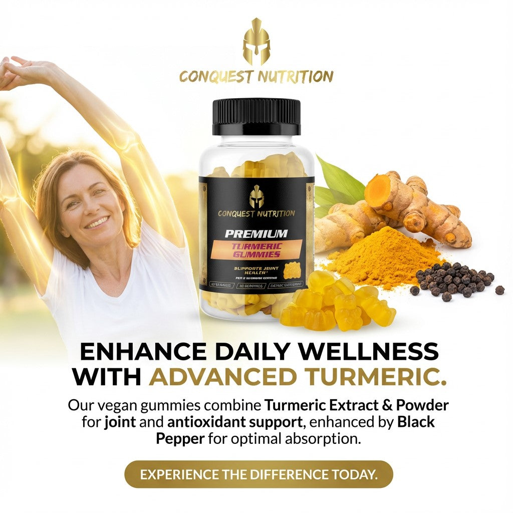 Premium Turmeric Gummies - 60 Vegan Friendly Gummies for Enhanced Wellness