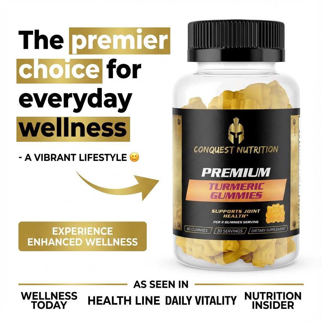 Premium Turmeric Gummies - 60 Vegan Friendly Gummies for Enhanced Wellness