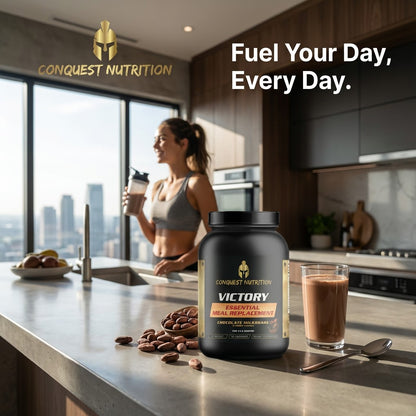 Victory Essential Meal Replacement Protein Chocolate Milkshake Flavor 2.9lb - 30 Servings of Nutrient-Rich Protein