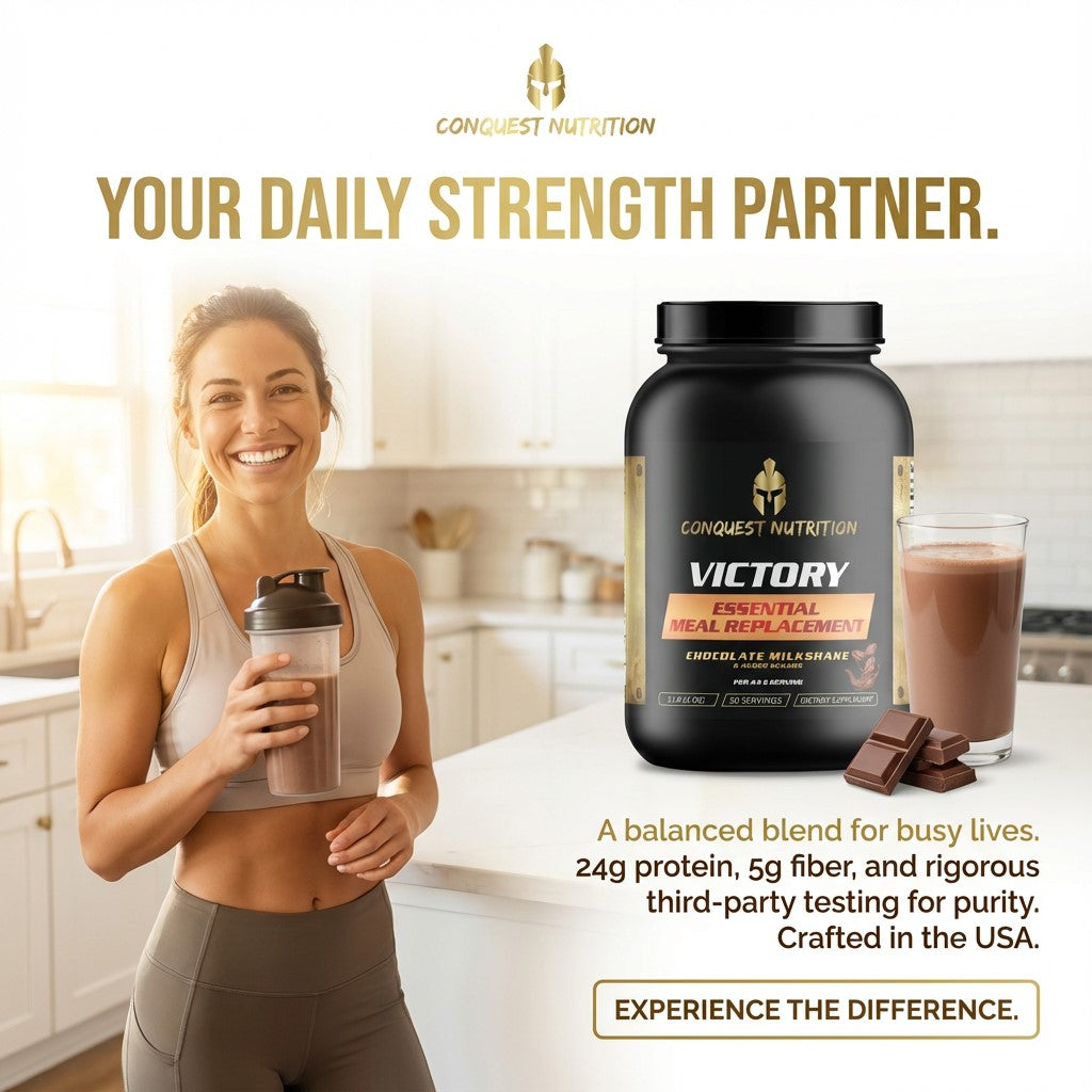 Victory Essential Meal Replacement Protein Chocolate Milkshake Flavor 2.9lb - 30 Servings of Nutrient-Rich Protein