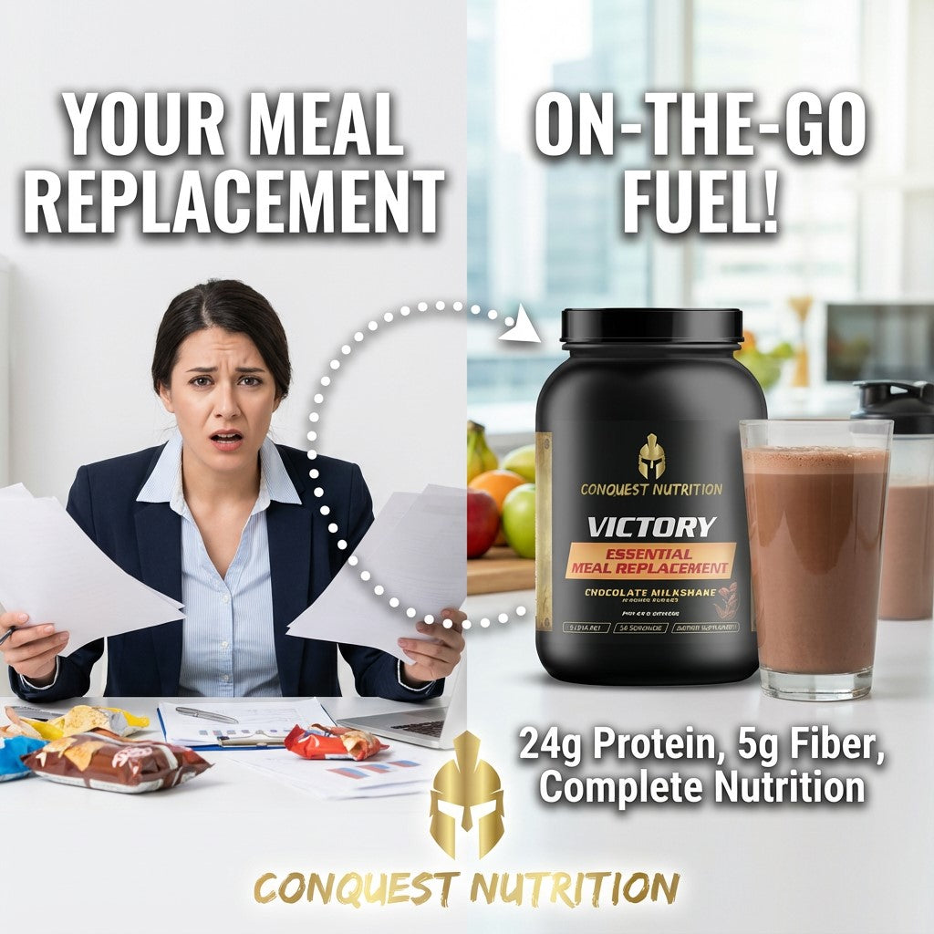 Victory Essential Meal Replacement Protein Chocolate Milkshake Flavor 2.9lb - 30 Servings of Nutrient-Rich Protein