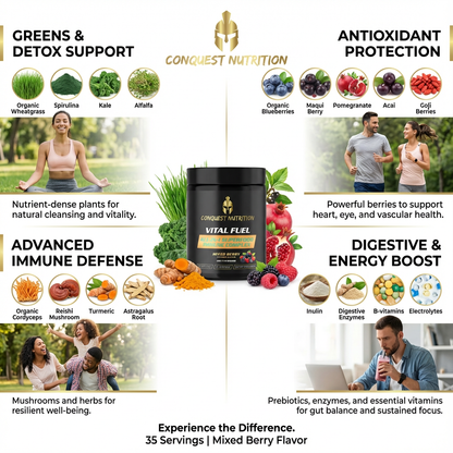 Vital Fuel All-In-1 Superfood Immune Complex Mixed Berry Flavor - 35 Servings
