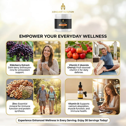 Vital Fuel Elderberry Immunity with Zinc & Vitamin C - Boost Your Immunity with 30 Servings