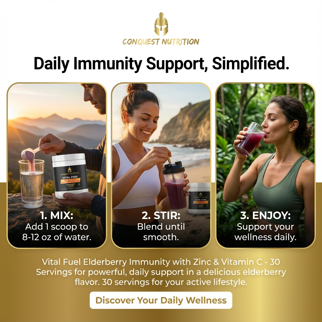 Vital Fuel Elderberry Immunity with Zinc & Vitamin C - Boost Your Immunity with 30 Servings