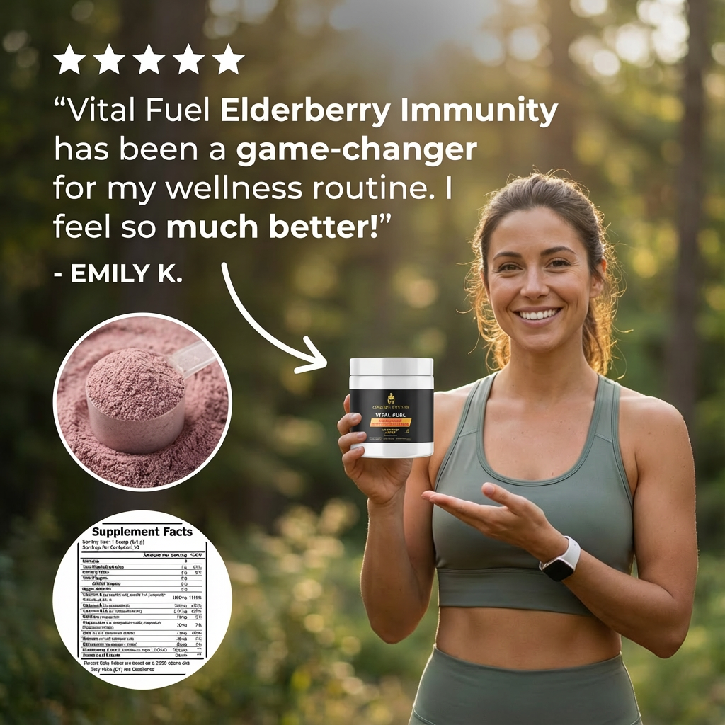 Vital Fuel Elderberry Immunity with Zinc & Vitamin C - Boost Your Immunity with 30 Servings