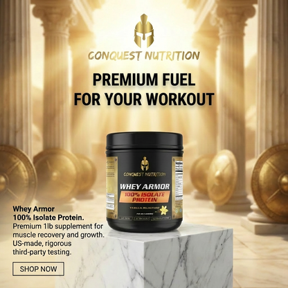Whey Armor 100% Isolate Protein Vanilla Milkshake Flavor 1lb - Premium Protein Supplement
