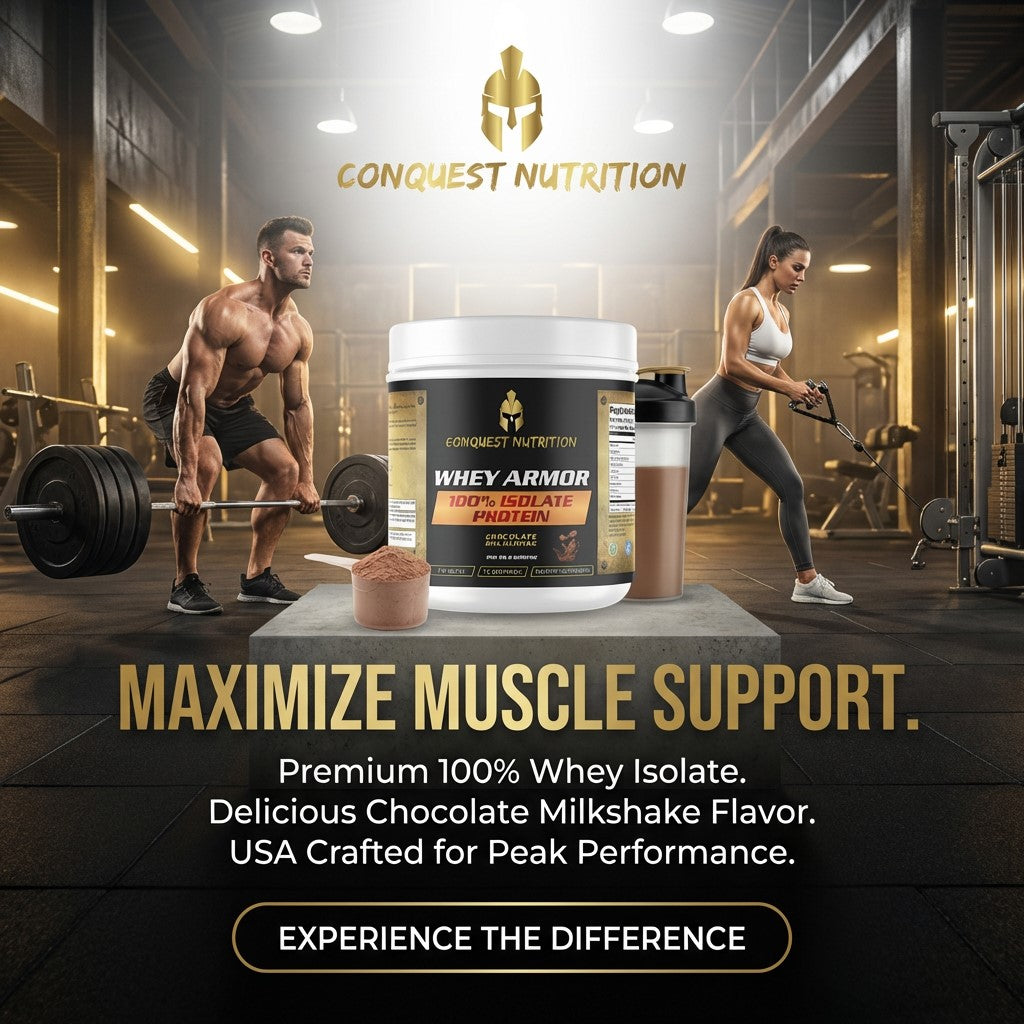 Whey Armor 100% Isolate Protein Chocolate Milkshake Flavor - Premium 1lb Whey Armor 100% Protein Isolate Chocolate