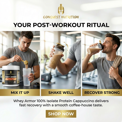 Whey Armor 100% Isolate Protein Cappuccino Flavor - 1lb Supplement for Muscle Recovery