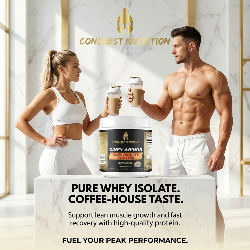 Whey Armor 100% Isolate Protein Cappuccino Flavor - 1lb Supplement for Muscle Recovery